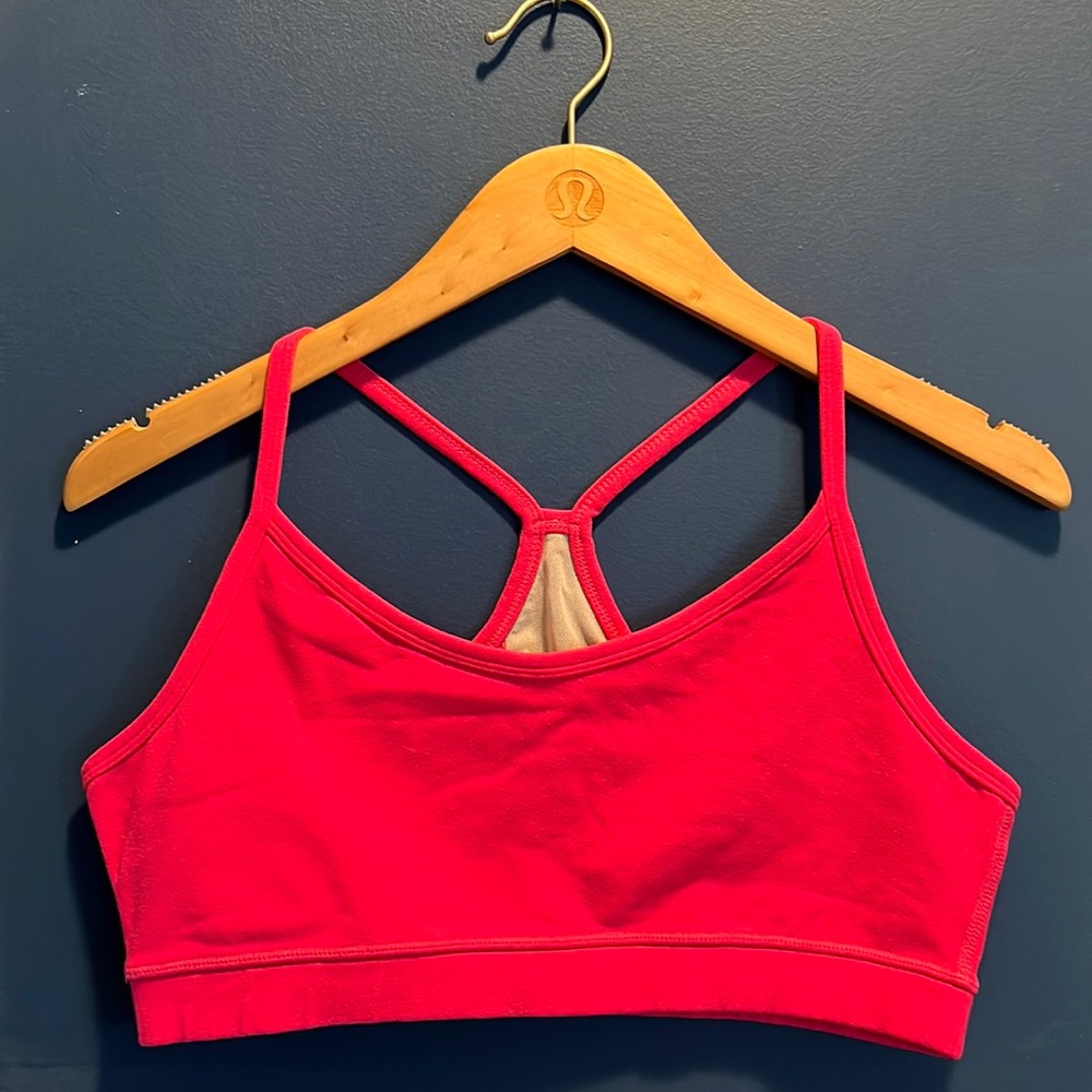 lululemon power y bra hot pink size 10